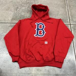 vintage boston red sox big logo stitches hoodie sweatshirt size xl